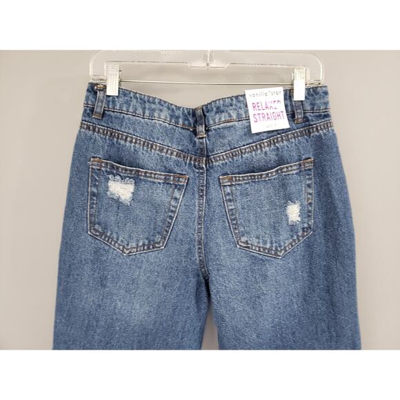 NEW Vanilla Star Distressed Loose Straight Relaxed CROPPED Jeans 90s Style 29/9‎ - Picture 5 of 6